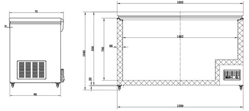 Thermaster Chest Freezer With SS Lids - BD598F